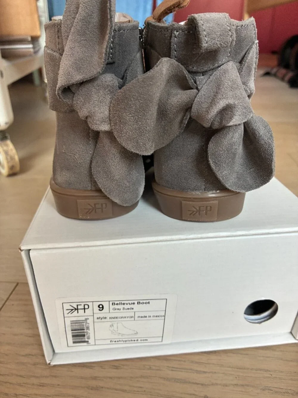 NWT Freshly Picked Grey Suede Bellevue Boot
